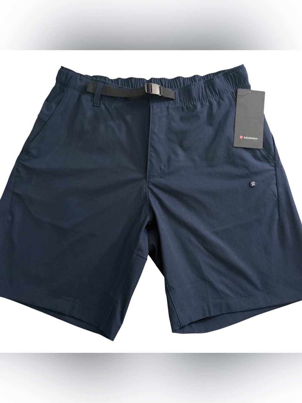Lululemon Men’s Navy Blue Stretch Twill Relaxed Fit Golf Short 9" Size 34 NEW